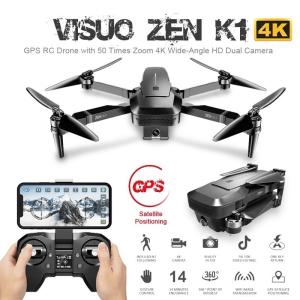 Visuo禅K1 GPS RCドローンと50倍ズーム4 18K広角HDデュアルカメラ5グラムwifi FPVブラシレスモーター飛行Dron VS F11｜daily-factory
