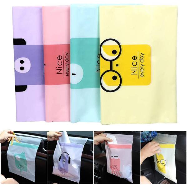 CHUNJ 60PCSの使い捨ての車のゴミ袋はオフィスまたは家庭に設置できます強力な粘着ストリップポ...