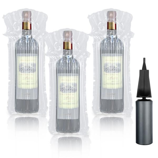 RILIHII50枚 ポンプ付ワイン梱包用エアー緩衝材 エアマッスル エアパッキン エアクッション材...