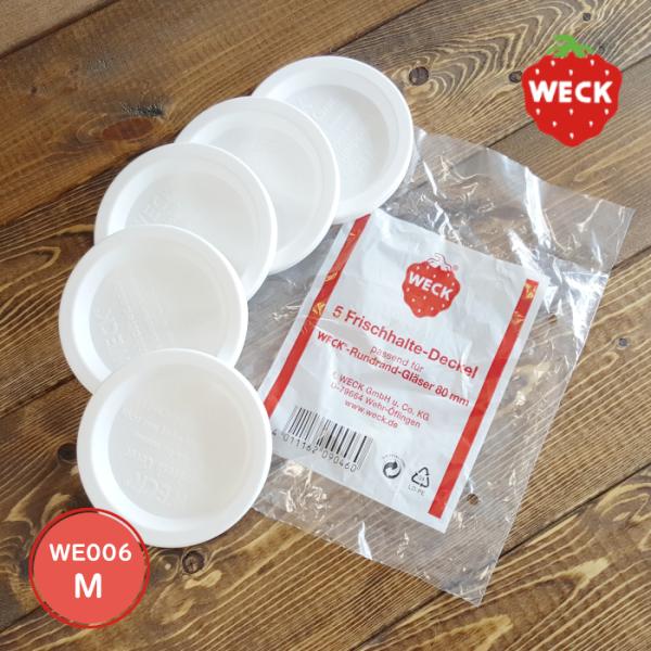 WECK プラスティックカバー M 80mm 5個入 WE006 Mサイズ フタ 蓋 ふた ウェック
