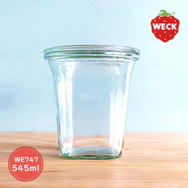 WECK クアドロ WE747 キャニスター 545ml L ガラス容器 お菓子作り ババロア ゼリ...
