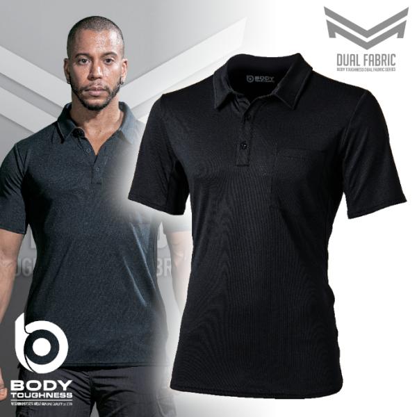ポロシャツ jw-603 11 ブラック ボディタフネス BTデュアルメッシュ ショートスリーブ メ...