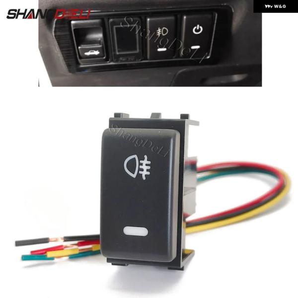 【並行輸入品】 オレンジ LED ライト 車用 リア フォグランプ スイッチ ボタン ケーブル 付き...