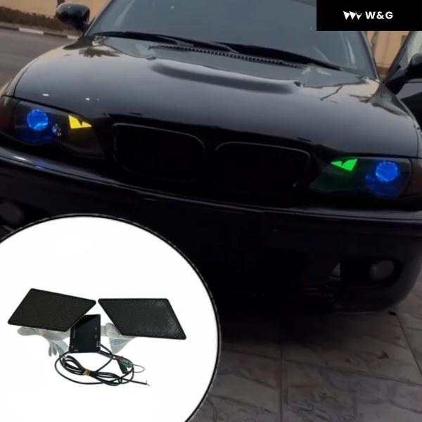 並行輸入品 2個 車用LEDデビルアイ デビルアイレンズ 12V 車用アプリ コントロール アイ レ...