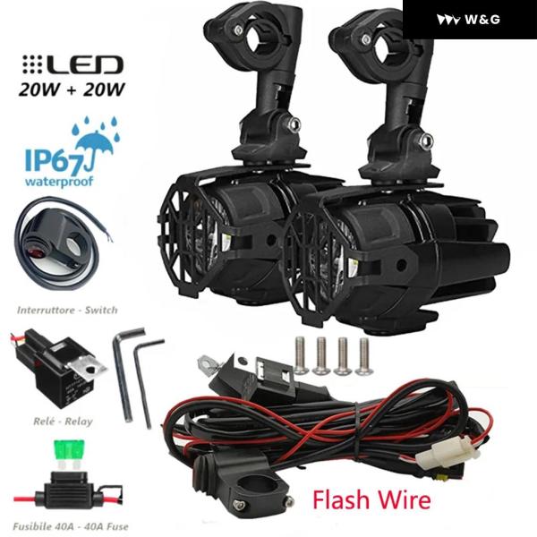 並行輸入品 40W オートバイ バイク フラッシュLED フォグランプ BMW R1200GS R1...