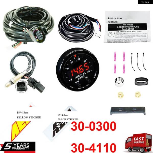 並行輸入品30-0300 30-4110 Xシリーズ ワイドバンド O2 空燃比ゲージキット LSU...