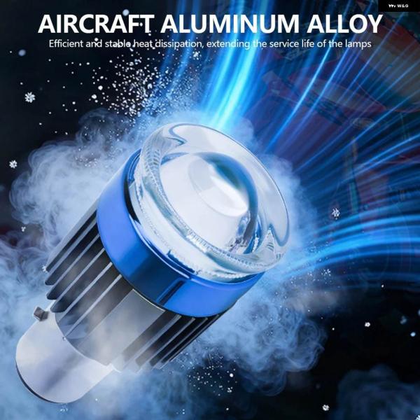 並行輸入品 オートバイ LED ヘッドライト H4 BA20Dプロジェクターレンズ バルブ モーター...