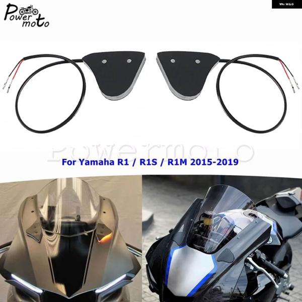 並行輸入品バイク ミラー ブロックオフ ヤマハ R1 R1S R1M フロント アンバー 色 ウイン...