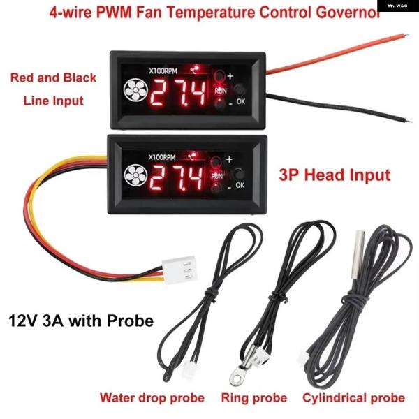 並行輸入品 DC12V 3A PWMファン コントローラ 4ピン 低温シャットダウン 温度 制御 ガ...