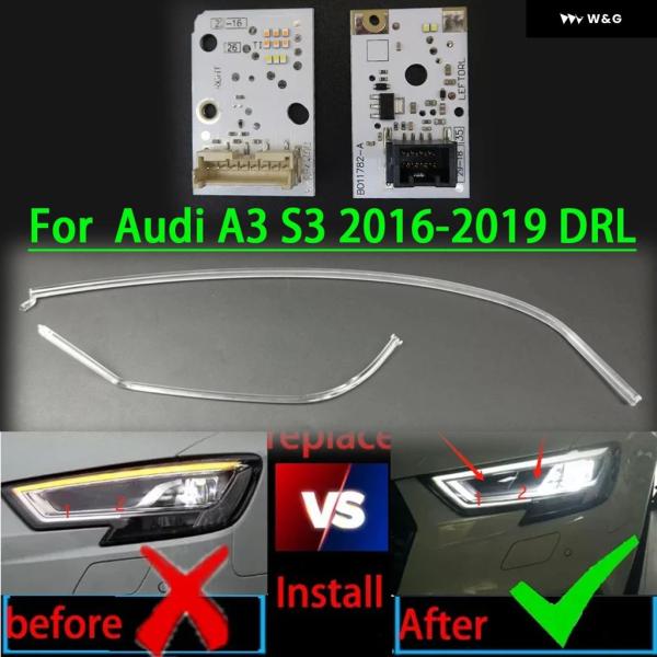 【並行輸入品】 アウディ A3 S3 2016-2020 車用 LED ヘッドライト DRL デイタ...