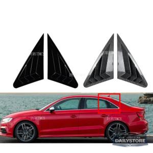 並行輸入品 Fit For Audi A3 S3 8V Sedan Version 2014-2020 Car Rear Window Shutter Cover Trim Window Louver Side Vent Trim Auto Accessories