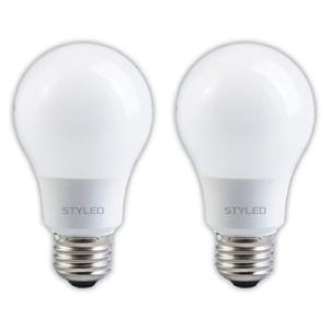 スタイルド スタイルド LED電球 2個セット 口金直径26mm 60W形相当 830ルーメン 昼光色 全方向 全配光タイプ 密閉器具対応 SDA60TD2