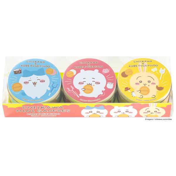 正規品 神戸 風月堂 ちいかわ ミニ ゴーフル お菓子 缶入り ちいかわ ハチワレ うさぎ 3缶 セ...