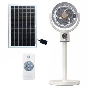 V-Dank 扇風機 リビング サーキュレーター ソーラー＆USB 2WAY 充電 ソーラー 充電式 扇風機 節電対策 コードレス 扇風機 DCモータ