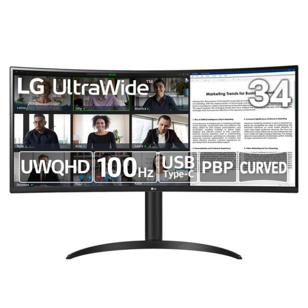 LG ウルトラワイドモニター 34WR55QC-B / 34インチ / UltraWide / 34...