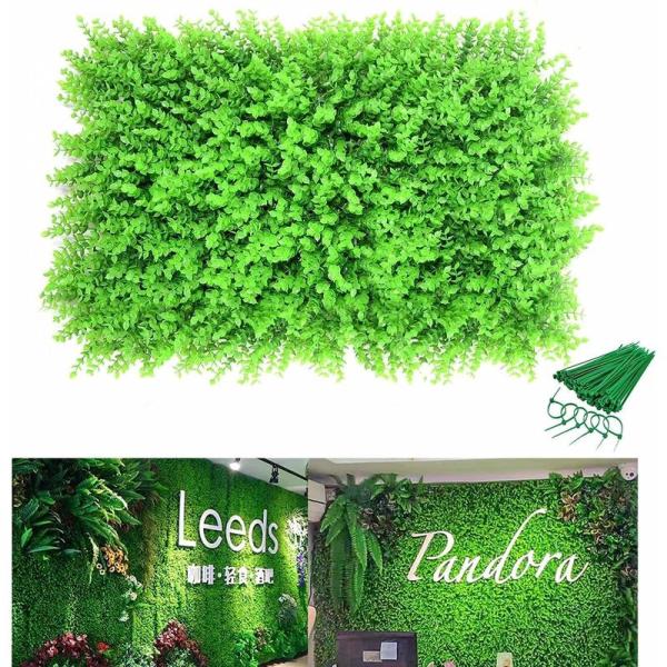uyoyous 人工植物ウォールマット 12枚セット 壁面飾り 人工観葉植物 壁掛け 店舗装飾 おし...
