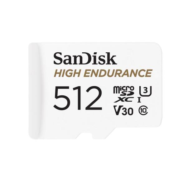 SanDisk 512GB 高耐久 ビデオ microSDXCカード アダプター付き ダッシュカムと...