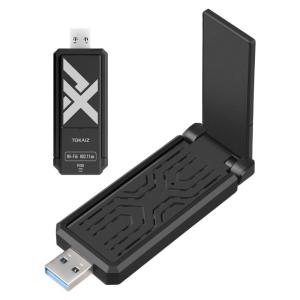 TOKAIZ 無線lan 子機 wifi6 usb 無線LANアダプター AX1800 高速 1201Mbps + 574Mbps 小型 受｜dailyfactory