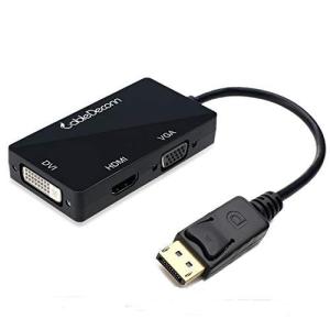 CableDeconn DisplayPort HDMI VGA DVI 変換 アダプター 最大解像度1920X1080P対応 DP HDMI VGA