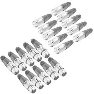 Neewer 20個3ピンXLR半田付けタイプコネクタ 10オスと10メスプラグケーブルコネクタマイクオーディオソケット 亜鉛合金製 高導電率 超低ノ