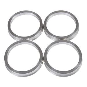 [アスラプロジェクト] ハブリング 66.6-57.1 mm ツバ 付き 4枚 セット 鍛造 アルミ製