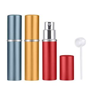 Seafirst 香水アトマイザ− 詰め替え 6ml香水ボトル 化粧水用瓶 噴霧器 旅行携帯用 男女兼用 ブルー＋レッド＋ゴールド