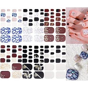 NAILDOKI ネイルシール 手用 6枚 3D立体感 損傷のないジェルネイルシール 貼るだけ 手の爪 可愛い人気 ネイルステッカー 女性おしゃれな