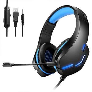 PC用デスクトップコンピューターPS4 / PS5ノートブックコンピューター3.5MMプラグゲームゲーム音楽LED発光ヘッドセットに適しています男女兼