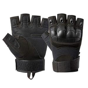 AKOKO グローブ バイク オートバイグローブ プロテクションタイプ 耐磨耗性 換気性 スマートフォン対応 滑り止め 防寒防水 冬 半指