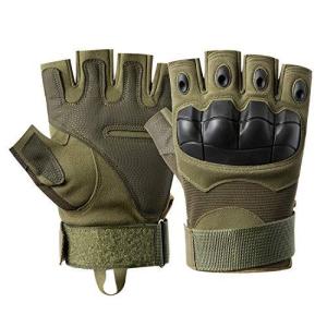 AKOKO グローブ バイク オートバイグローブ プロテクションタイプ 耐磨耗性 換気性 スマートフォン対応 滑り止め 防寒防水 冬 半指