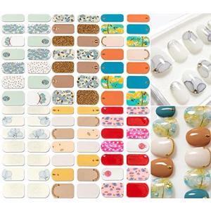 NAILDOKI ネイルシール 手用 6枚 3D立体感 損傷のないジェルネイルシール 貼るだけ 手の爪 可愛い人気 ネイルステッカー 女性おしゃれな