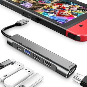 3XI USB C ハブ 5 in 1 Type c ハブアダプタ搭載 MacBook Pro/ MacBook Air/iPad Pro/iPad