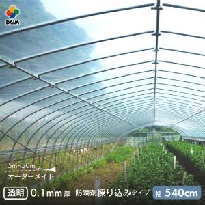 受注生産品 daim 農業用 POフィルム 透明 防滴剤 練り込みタイプ 0.1mm 540cm幅 m単価 5~50m 防霧 防滴 農PO オーダーメイド 第一ビニール 農ポリ カット｜daim-factory