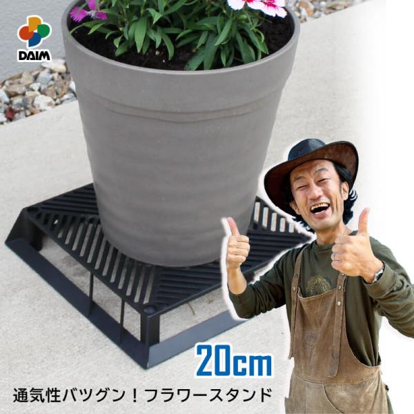 【カーメン君×daim コラボ】daim ブラックベース 20cm フラワースタンド 鉢植え台 カー...