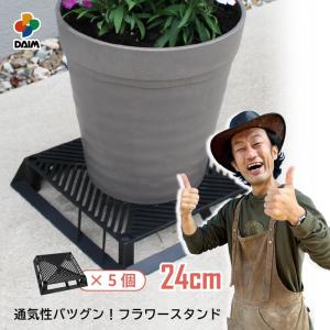 【カーメン君×daim コラボ】daim ブラックベース 24cm  5個  フラワースタンド 鉢スタンド 鉢植え台 カーメン君 プランター  スタンド 根腐れ防止 通気 排水｜daim-factory