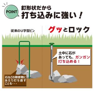 人工芝 固定 ピン 10本入 12cm 抜けに...の詳細画像2