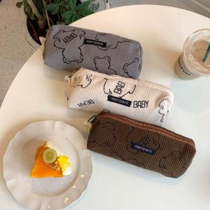 スリムポーチ 韓国 ペンケース 筆 収納袋 か...の詳細画像1