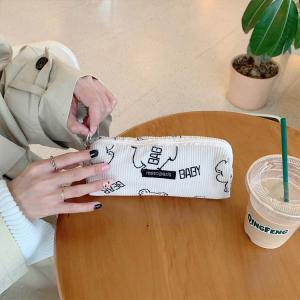 スリムポーチ 韓国 ペンケース 筆 収納袋 か...の詳細画像2