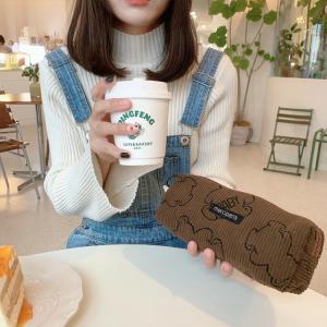 スリムポーチ 韓国 ペンケース 筆 収納袋 か...の詳細画像4
