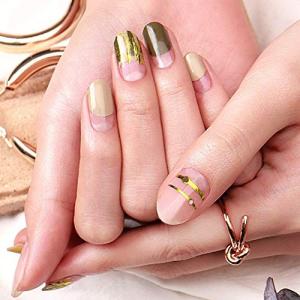 Envylookxzinipin 長持ちするジェルネイルシール 貼るだけマニキュア