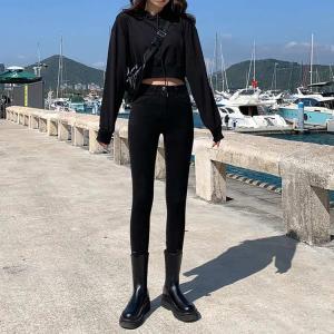 スキニーパンツ パンツ 伸びる レギンス レデ...の詳細画像3