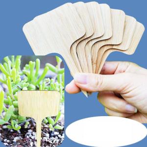 園芸用ラベル 10個セット 竹木製 T型 植物用タグ 名前タグ マーカー フラワーカード 立型ラベル 植物ラベル 盆栽タグ かわいい おしゃれ｜daim-store