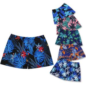 送料無料 水着 メンズ サーフパンツ 水陸両用 ボードショーツ 海パン トランクス 薄手 ウエストゴム ボタニカル プール 海水浴 旅行 リゾート ス｜daim-store