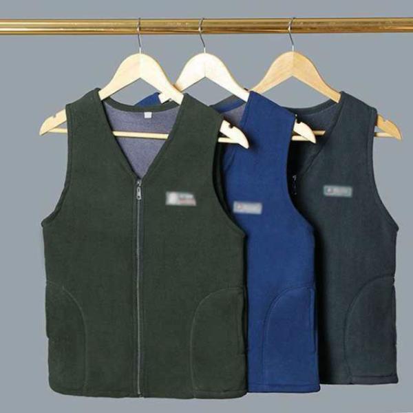 ボアベスト メンズ フリースベスト 裏ボア ベスト Vネック トップス 無地 前開き 暖かい 厚手 ...