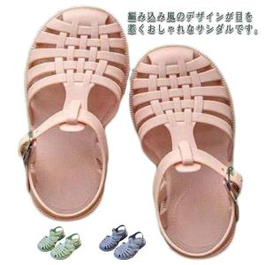 キッズ サンダル 子供 ビーチサンダル 編み上げ ウォーターサンダル ナチュラル 韓国 夏 軽量 履きやす 女の子 男の子 スポーツサンダル ジュニア｜daim-store