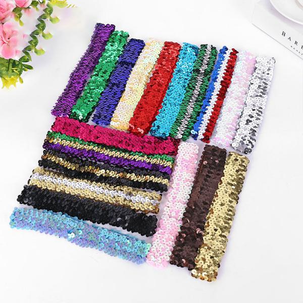 3本セット スパンコールヘアバンド ダンス スパンコール 衣装 ヒップホップ ファッション スパン ...