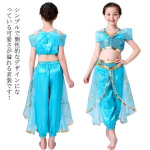 送料無料 ハロウィン 衣装 子供 ジャスミン ドレス コスプレ ハロウィン仮装 女の子 コスチューム アラジン ベリーダンス ジャスミン アラジン コ｜daim-store