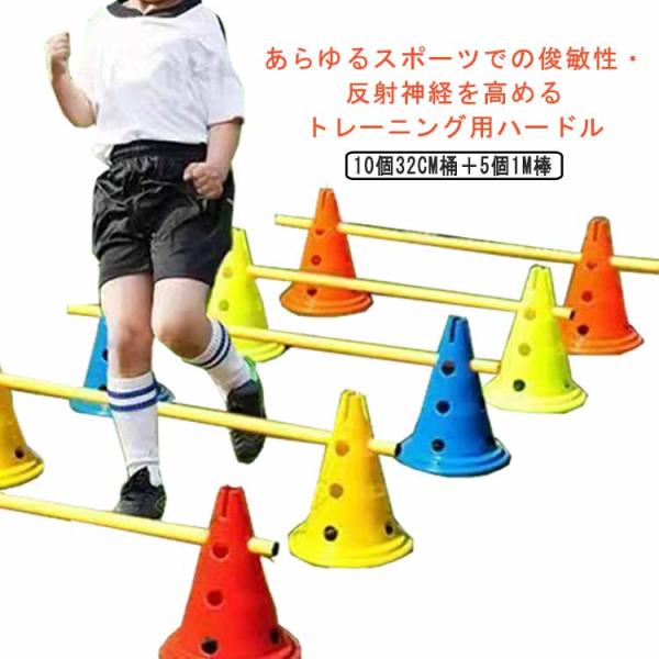 ミニハードル ハードル セット 陸上 体力 筋力 強化 サッカー フットサル トレーニング 軽量 部...
