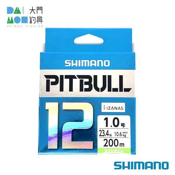 シマノ ピットブル12 200m PL-M62R サイトライム 1.0号 SHIMANO PITBU...
