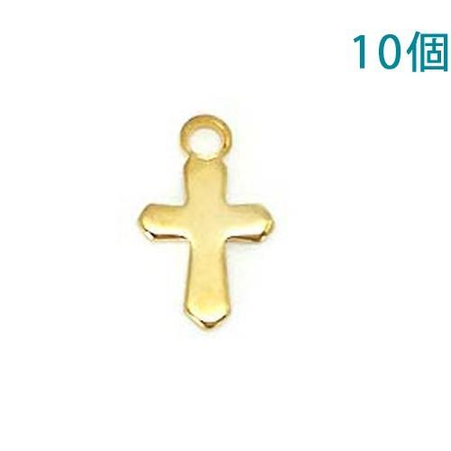 チャームプレート 十字架 ゴールド 10個入り 大王製作所